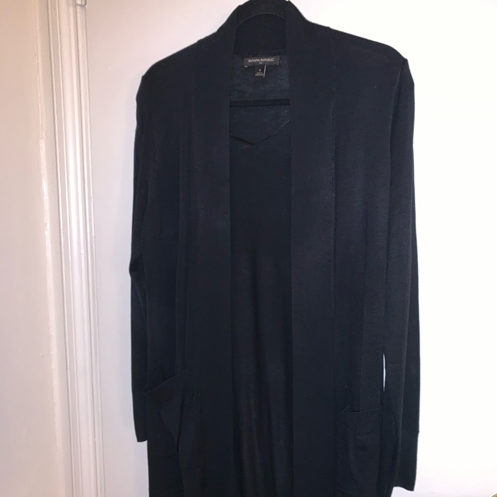 Banana Republic Black Open Sweater Size S